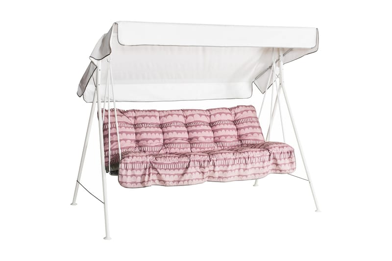 Riviera 3- pers. hammock, 84B, Vit/Rosa