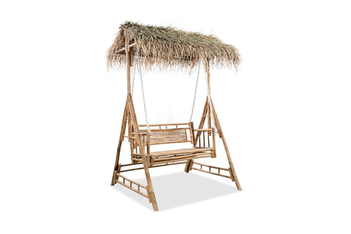 2-sits hammock med palmblad bambu 202 cm - Hammock