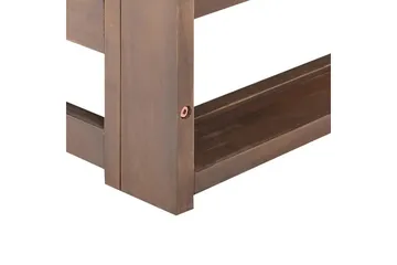 2-sitssoffa Trani Mörkt trä/grått/beige - Mörkt trä/grått/beige - Utemöbler & utemiljö - Utesoffa - Trädgårdssoffa