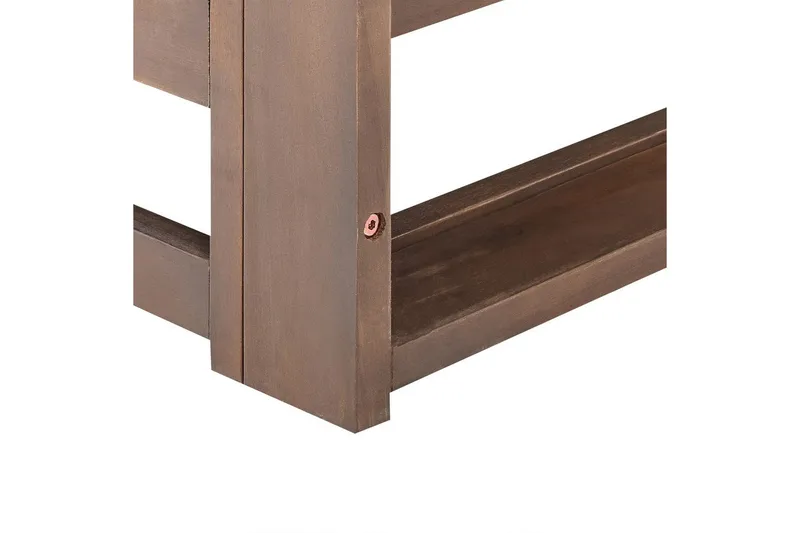 2-sitssoffa Trani Mörkt trä/grått/beige - Mörkt trä/grått/beige - Utemöbler & utemiljö - Utesoffa - Trädgårdssoffa