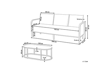 3-sitssoffa Montefalco - Utemöbler & utemiljö - Utegrupp - Cafegrupp & cafeset