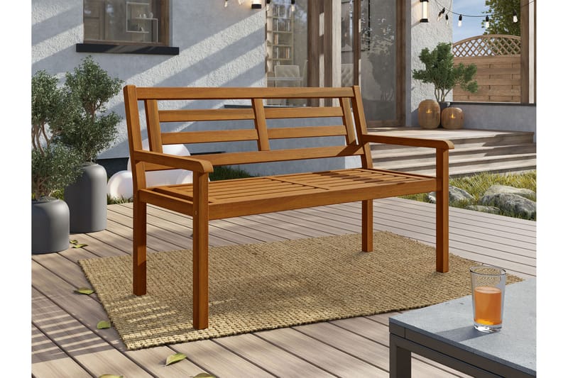Akiyo Utebänk 120 cm - Brun - Utemöbler & utemiljö - Utesoffa - Trädgårdsbänk & utebänk