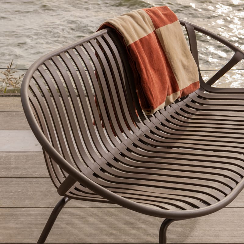 Bänk Bruce 134 cm Utomhus - Lila/Brun - Utemöbler & utemiljö - Utesoffa - Trädgårdsbänk & utebänk