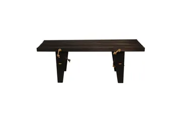 Bänk Utomhus EcoFurn Ecobench 120 cm Furu Svart Oljad - Furu Svart Oljad - Utemöbler & utemiljö - Utesoffa - Trädgårdsbänk & utebänk