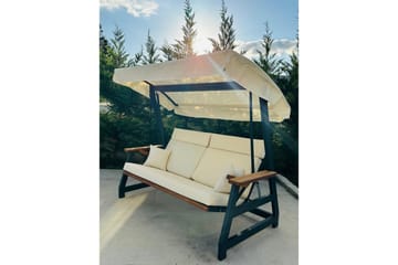 Berriaren Hängsoffa Utomhus 3-sits - Natur/Offwhite - Utemöbler & utemiljö - Utesoffa - Hängsoffa