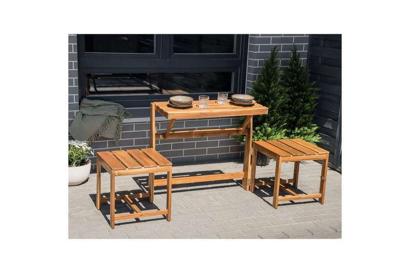 Caféset med konvertibel trädgårdsbänk Tuenno - Utemöbler & utemiljö - Utesoffa - Trädgårdsbänk & utebänk