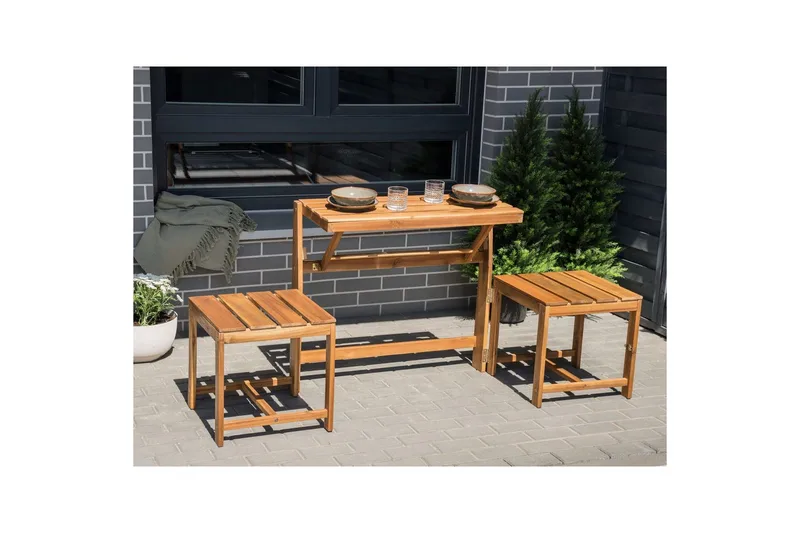 Caféset med konvertibel trädgårdsbänk Tuenno - Utemöbler & utemiljö - Utesoffa - Trädgårdsbänk & utebänk