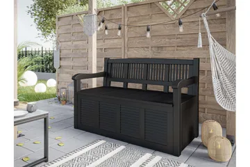 Cliffwyn Utebänk med förvaring - Grå - Utemöbler & utemiljö - Utesoffa - Trädgårdsbänk & utebänk