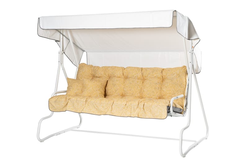 De Luxe Komplett Hammock 196 cm - Vit/Gul - Utemöbler & utemiljö - Utesoffa - Hammock