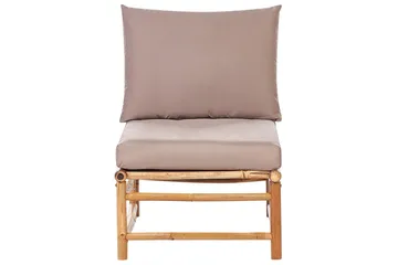Hörnsoffa Cerreto Beige/ljust trä, 5-Sits - Beige/ljust trä, 5-Sits - Utemöbler & utemiljö - Loungemöbler - Loungeset & loungegrupp