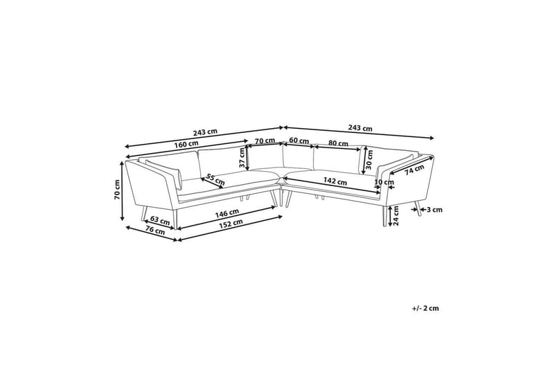 Hörnsoffa Loretello Grå - Grå - Utemöbler & utemiljö - Utesoffa - Trädgårdssoffa