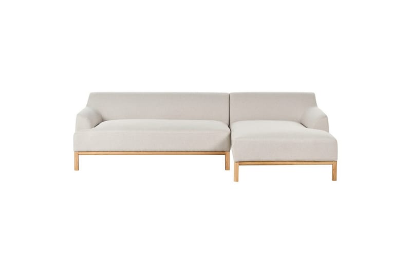Hörnsoffa Sosjo Beige, ljust trä, Vänstervänd - Beige, ljust trä, Vänstervänd - Möbler - Soffa - Hörnsoffa - Hörnsoffa med divan