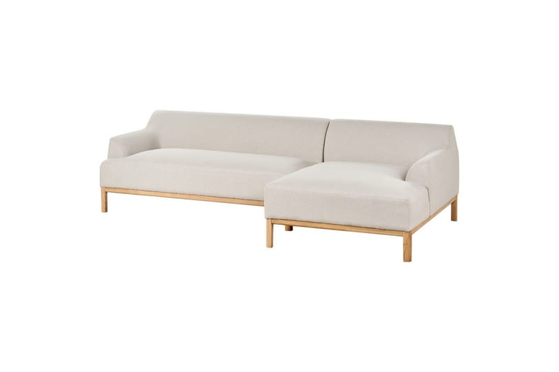 Hörnsoffa Sosjo Beige, ljust trä, Vänstervänd - Beige, ljust trä, Vänstervänd - Möbler - Soffa - Hörnsoffa - Hörnsoffa med divan