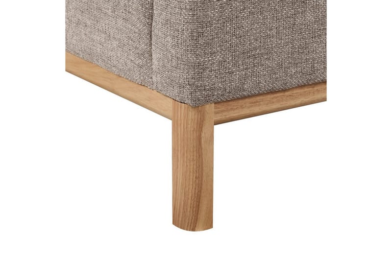 Hörnsoffa Sosjo Brunt, ljust trä, Högervänd - Brunt, ljust trä, Högervänd - Möbler - Soffa - Hörnsoffa - Hörnsoffa med divan