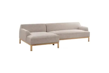 Hörnsoffa Sosjo Brunt, ljust trä, Högervänd - Brunt, ljust trä, Högervänd - Möbler - Soffa - Hörnsoffa - Hörnsoffa med divan