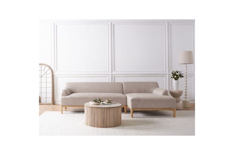 Hörnsoffa Sosjo Brunt, ljust trä, Vänstervänd - Brunt, ljust trä, Vänstervänd - Utemöbler & utemiljö - Utesoffa - Trädgårdssoffa