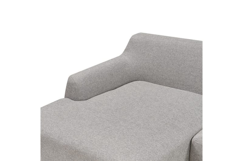 Hörnsoffa Sosjo Grå, ljust trä, Högervänd - Grå, ljust trä, Högervänd - Möbler - Soffa - Hörnsoffa - Hörnsoffa med divan