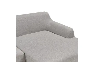 Hörnsoffa Sosjo Grå, ljust trä, Vänstervänd - Grå, ljust trä, Vänstervänd - Möbler - Soffa - Hörnsoffa - Hörnsoffa med divan