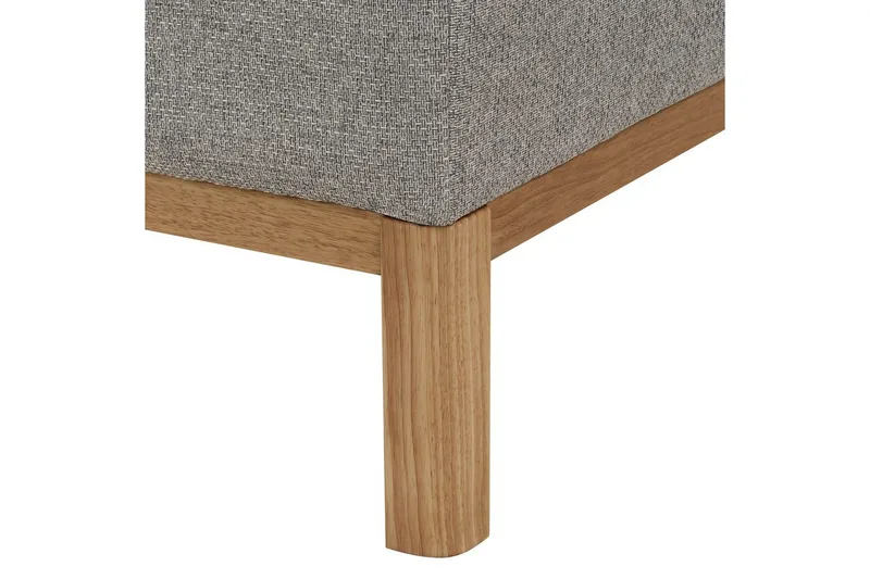 Hörnsoffa Sosjo Grå, ljust trä, Vänstervänd - Grå, ljust trä, Vänstervänd - Möbler - Soffa - Hörnsoffa - Hörnsoffa med divan