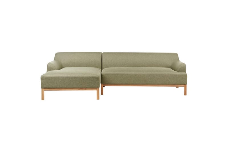 Hörnsoffa Sosjo Grönt, ljust trä, Högervänd, Grönt, ljust trä, Högervänd