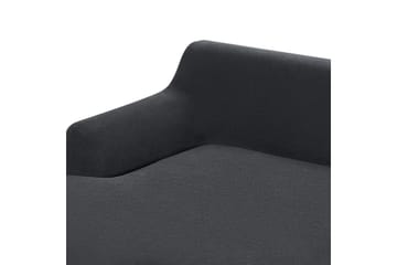 Hörnsoffa Sosjo Svart, ljust trä, Högervänd - Svart, ljust trä, Högervänd - Utemöbler & utemiljö - Utesoffa - Trädgårdssoffa