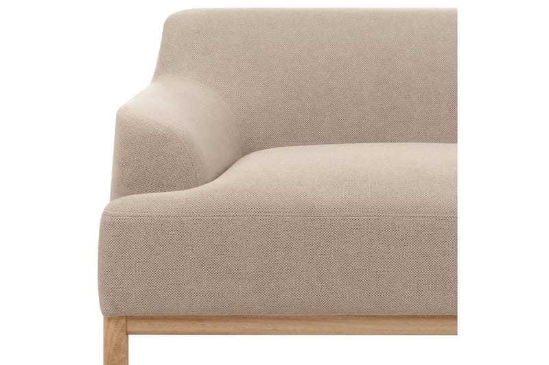 Hörnsoffa Sosjo Taupe, ljust trä, Vänstervänd - Taupe, ljust trä, Vänstervänd - Möbler - Soffa - Hörnsoffa - Hörnsoffa med divan