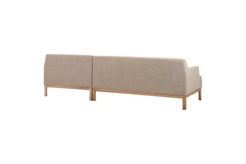 Hörnsoffa Sosjo Taupe, ljust trä, Vänstervänd - Taupe, ljust trä, Vänstervänd - Möbler - Soffa - Hörnsoffa - Hörnsoffa med divan