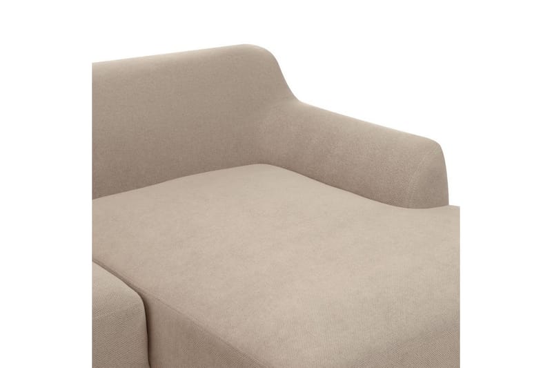 Hörnsoffa Sosjo Taupe, ljust trä, Vänstervänd - Taupe, ljust trä, Vänstervänd - Möbler - Soffa - Hörnsoffa - Hörnsoffa med divan