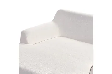 Hörnsoffa Sosjo Vit, ljust trä, Högervänd - Vit, ljust trä, Högervänd - Möbler - Soffa - Hörnsoffa - Hörnsoffa med divan