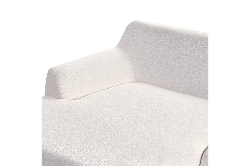 Hörnsoffa Sosjo Vit, ljust trä, Högervänd - Vit, ljust trä, Högervänd - Möbler - Soffa - Hörnsoffa - Hörnsoffa med divan