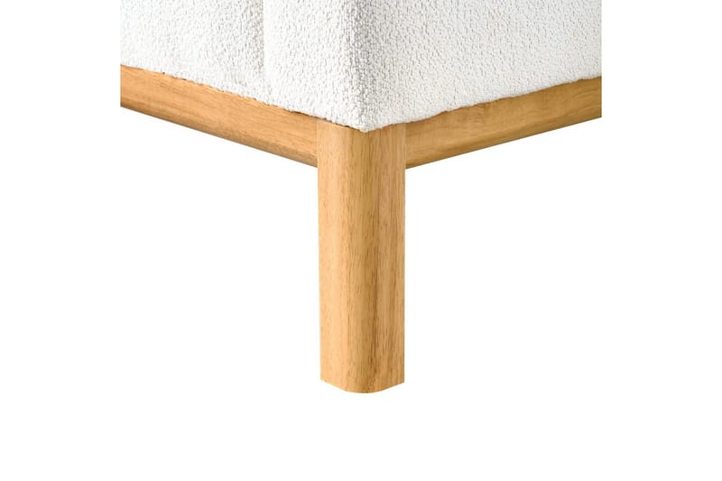 Hörnsoffa Sosjo Vit, ljust trä, Högervänd - Vit, ljust trä, Högervänd - Möbler - Soffa - Hörnsoffa - Hörnsoffa med divan