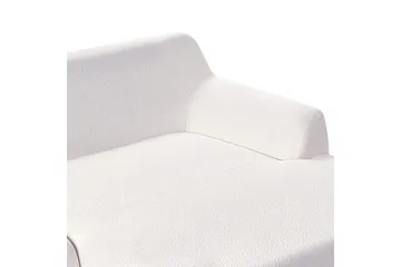 Hörnsoffa Sosjo Vit, ljust trä, Vänstervänd - Vit, ljust trä, Vänstervänd - Möbler - Soffa - Hörnsoffa - Hörnsoffa med divan