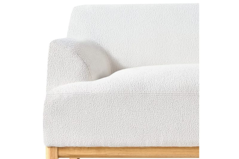 Hörnsoffa Sosjo Vit, ljust trä, Vänstervänd - Vit, ljust trä, Vänstervänd - Möbler - Soffa - Hörnsoffa - Hörnsoffa med divan