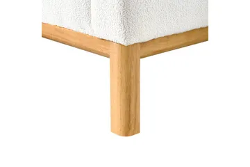 Hörnsoffa Sosjo Vit, ljust trä, Vänstervänd - Vit, ljust trä, Vänstervänd - Möbler - Soffa - Hörnsoffa - Hörnsoffa med divan