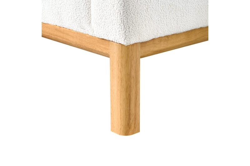 Hörnsoffa Sosjo Vit, ljust trä, Vänstervänd - Vit, ljust trä, Vänstervänd - Möbler - Soffa - Hörnsoffa - Hörnsoffa med divan