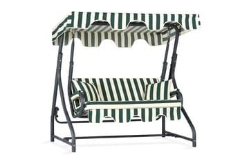2-sits Hammock Laziuki med Tak - Grön/Vit/Svart - Utemöbler & utemiljö - Utesoffa - Hammock