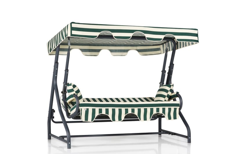 3-sits Hammock Gowanda med Tak - Grön/Vit - Utemöbler & utemiljö - Utesoffa - Hammock