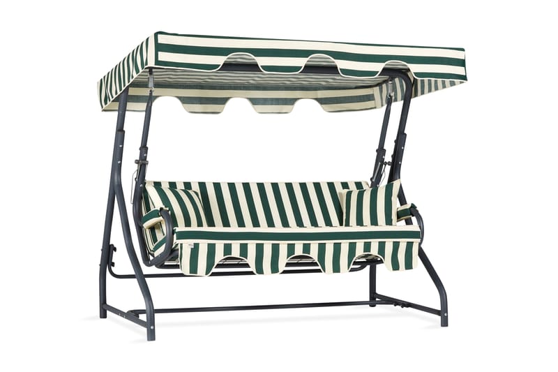 3-sits Hammock Gowanda med Tak - Grön/Vit - Utemöbler & utemiljö - Utesoffa - Hammock