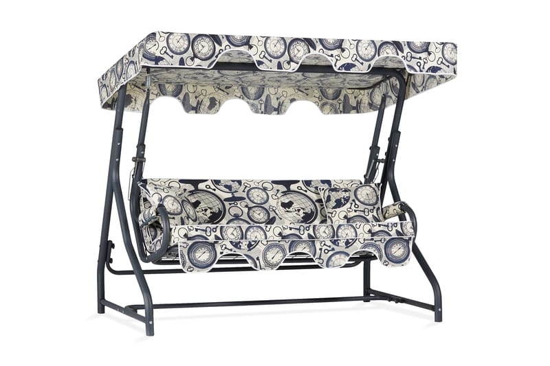 3-sits Hammock Gowanda med Tak - Vit/blå - Utemöbler & utemiljö - Utesoffa - Hammock