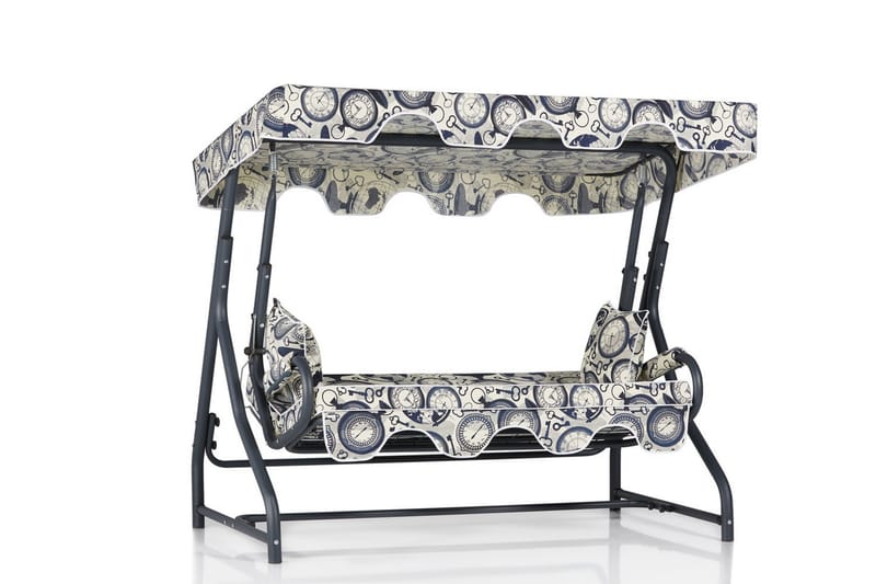 3-sits Hammock Gowanda med Tak - Vit/blå - Utemöbler & utemiljö - Utesoffa - Hammock