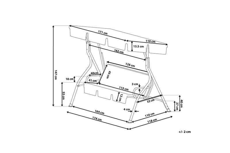 Chaplin Hängsoffa 174 cm - Grön - Utemöbler & utemiljö - Utesoffa - Hammock
