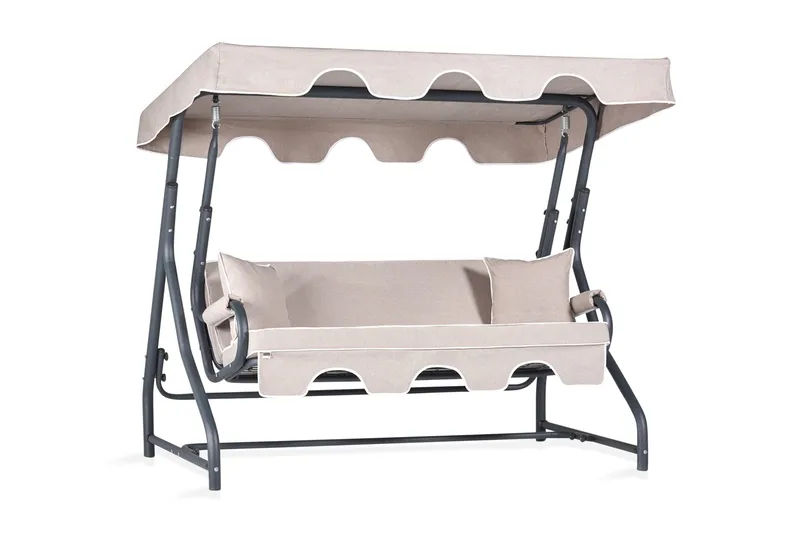 Gowanda 3-sits Hammock med Tak - Beige/Svart - Utemöbler & utemiljö - Utesoffa - Hammock