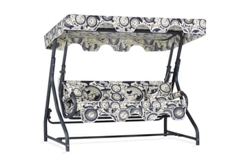 Gowanda 3-sits Hammock med Tak - Vit/blå - Utemöbler & utemiljö - Utesoffa - Hammock