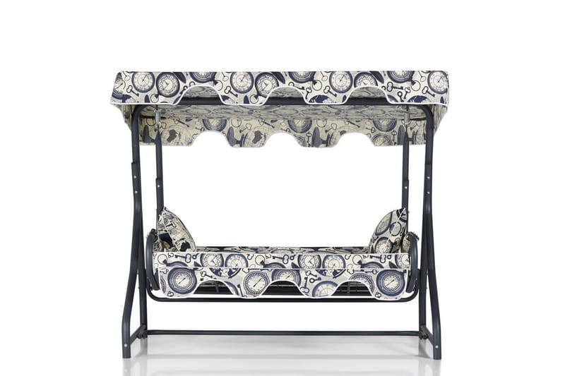 Gowanda 3-sits Hammock med Tak - Vit/blå - Utemöbler & utemiljö - Utesoffa - Hammock