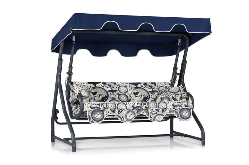 Gowanda 3-sits Hammock - Vit/Mörkblå - Utemöbler & utemiljö - Utesoffa - Hammock