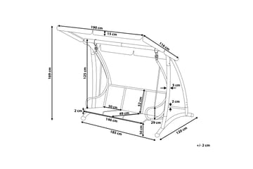 Hängsoffa Bogart 190 cm - Svart - Utemöbler & utemiljö - Utesoffa - Hammock