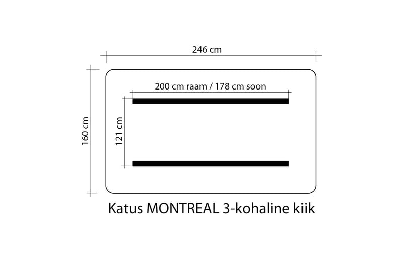 Hammocktak Montreal 3 - Mörkbrun - Utemöbler & utemiljö - Utesoffa - Hammock