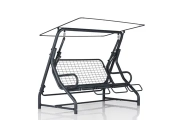 Jaudling 3-sits Hammock med Tak - Blommig/Grå - Utemöbler & utemiljö - Utesoffa - Hammock