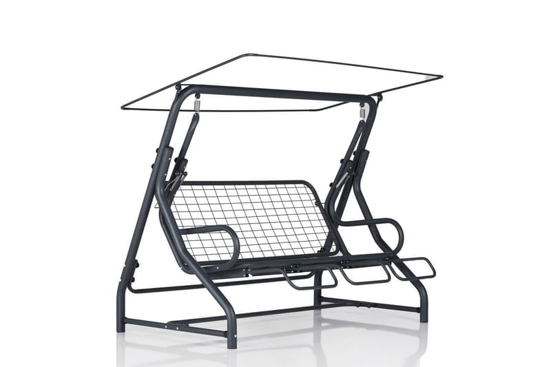 Jaudling 3-sits Hammock med Tak - Blommig/Grå - Utemöbler & utemiljö - Utesoffa - Hammock