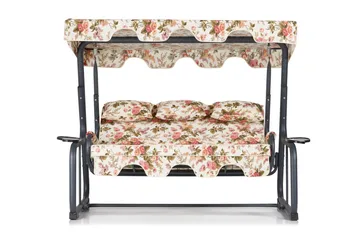 Jaudling 3-sits Hammock med Tak - Blommig/Grå - Utemöbler & utemiljö - Utesoffa - Hammock